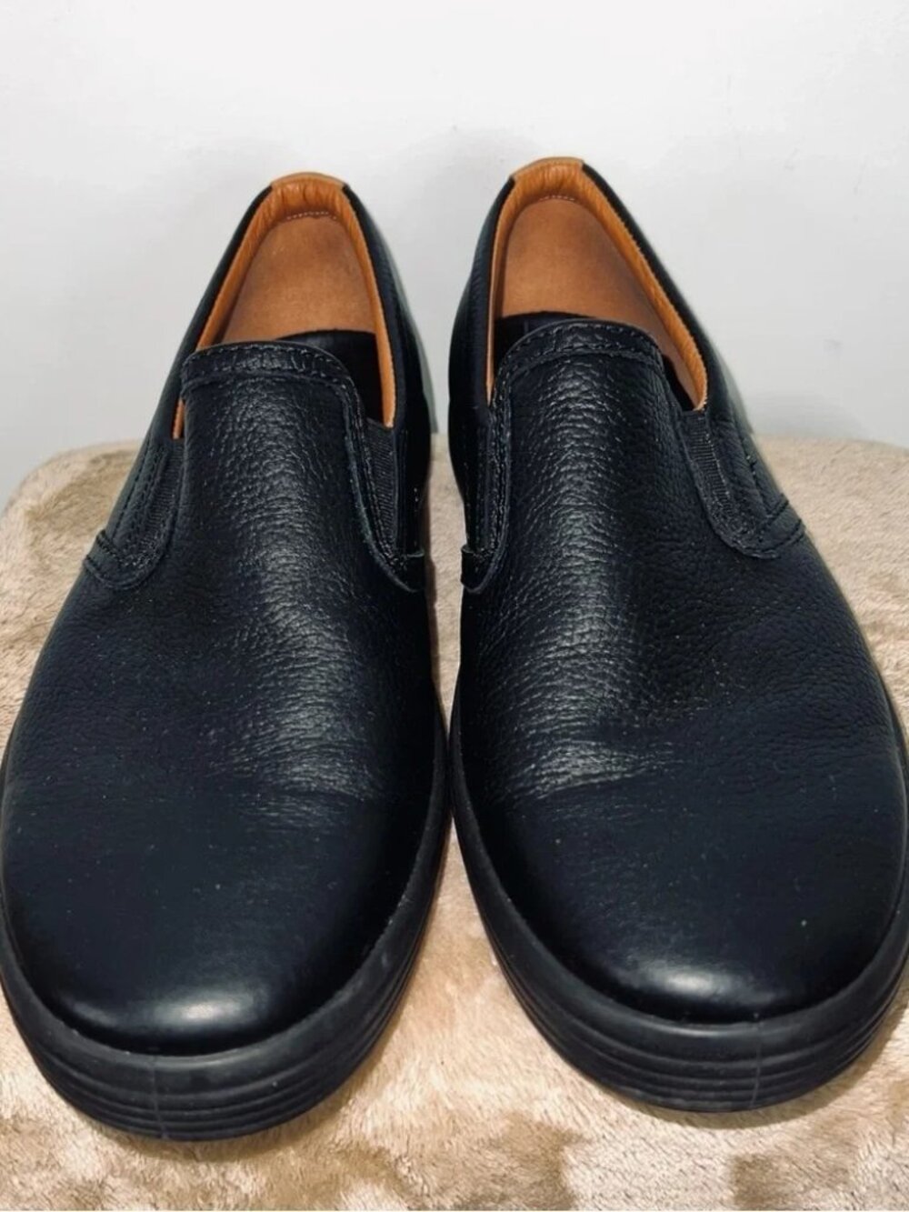 ECCO Black Leather Slip On Comfort Loafers - Men’s Size 41